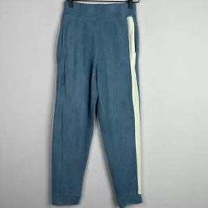 Free People Pants Womens XS Blue Monday Fleece Elastic Waist Lounge Boho Jogger - Picture 1 of 6