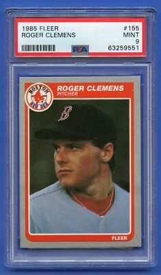 1985 ROGER CLEMENS ДЕБЮТАНТ PSA 9 НОВОМ FLEER БОСТОН КРАСНЫЙ SOX ОСТРЫЙ ЦВЕТ (#155) RZC - Изображение 1 из 3