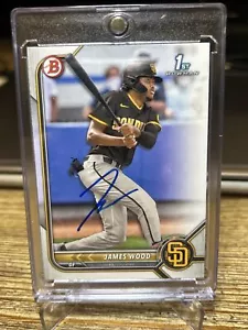 JAMES WOOD Auto 2022 BOWMAN 1ST RC AUTO **PADRES** - Picture 1 of 2