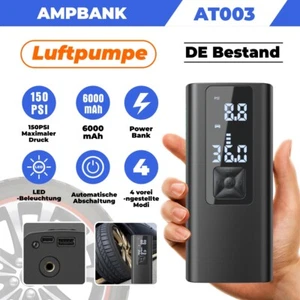 6000mAh Elektrische Luftpumpe Akku Kabellos Auto Reifen Druckluft Luftkompressor - Bild 1 von 14