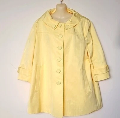 Worthington Amarillo Brillante Oversize Botón Ropa Exterior Chaqueta Talla 2XL Foto 1 de 4
