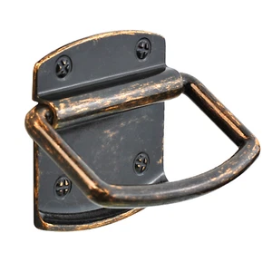 Square Cupboard Knobs Black Kitchen Antique Brass Copper Cabinet Drawer Knob - Picture 1 of 13