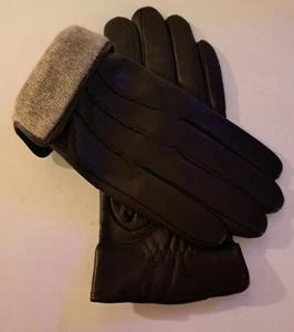 NEU 100% Kaschmir Leder Herren Handschuhe Medium - Bild 1 von 6
