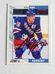 1992-93 Score KRIS KING Signed Card #181