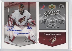 2006-07 Upper Deck MVP One on Dual David LeNeveu Philippe Sauve #OA-LS Auto