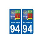 94 Bry-sur-Marne blason autocollant sticker plaque immatriculation ville