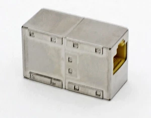 LAN Verbinder RJ45 / RJ45 Buchse - Buchse Voll-Metallabschirmung - Bild 1 von 1