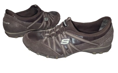 Zapatos cómodos sin cordones Skechers para mujer 6,5 marrón motociclista Foto 1 de 4