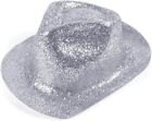 Silver Glitter Plastic Trilby Hat (Pack of 1) - Stunning Design, Perfect...