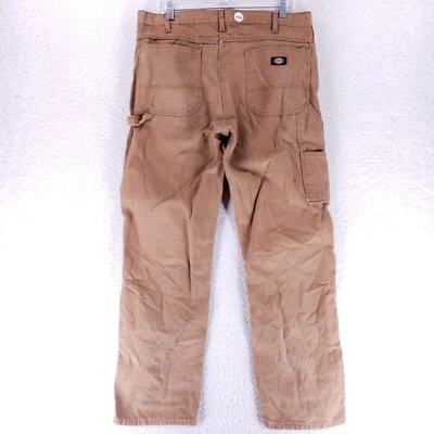 Dickies джинсы джинсовой ткани хлопок мужчин размер 36 x 32 коричневый винтажный прямой 90-х плотник Y2K - Изображение 1 из 4