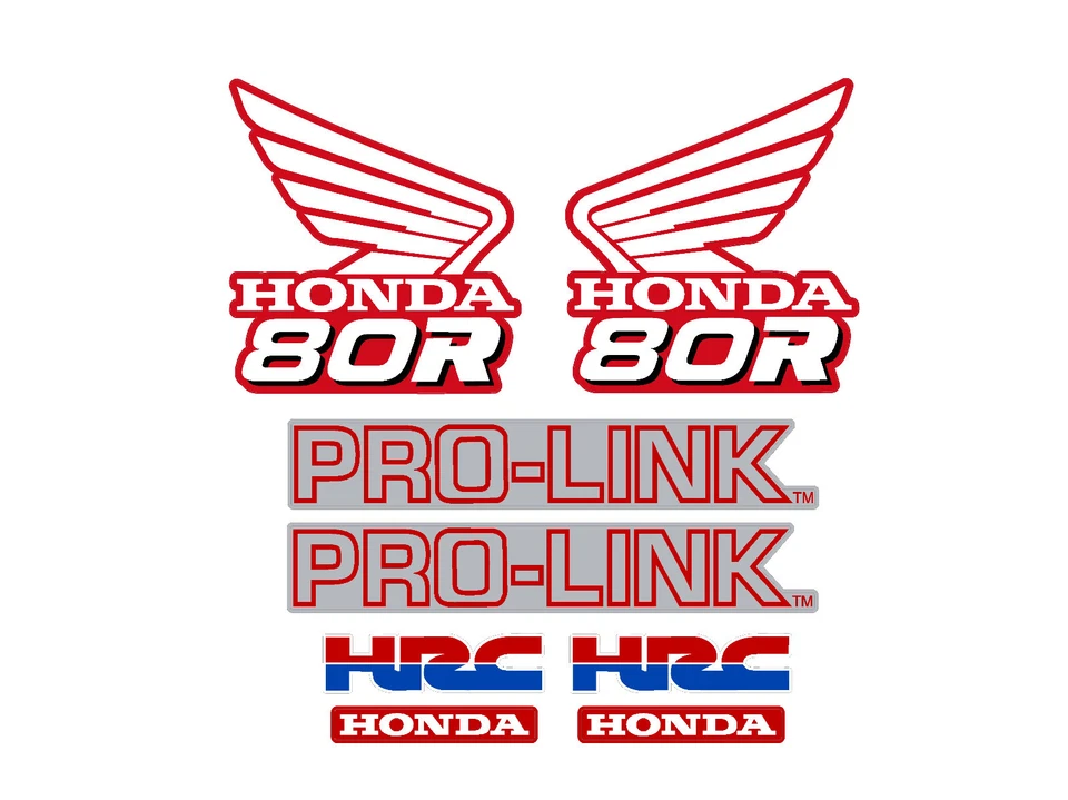 Juego de calcomanías para moto Honda CR80 1989, cubiertas, guardabarros y basculante CR 80 Foto 1 de 1