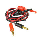 Test Hook Clips Probe To 4mm Banana Plug for Multimeter Test Lead Cable
