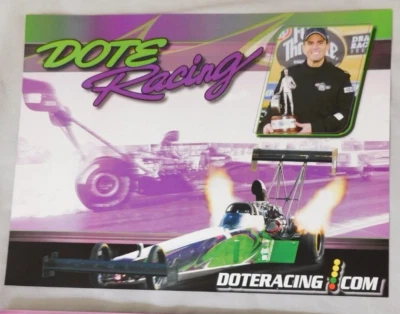 Folleto fotográfico de tarjeta promocional Larry Dixon NHRA 8,5x11 2012 Foto 1 de 2