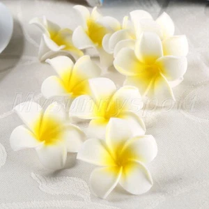 10PC Artifical Foam Frangipani Flower Fake Plumeria For Wedding Party Decor HQ - Picture 1 of 10