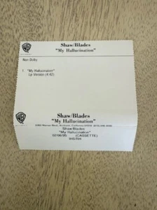 Shaw Blades My Hallucination Advance Promo Cassette Single Styx Night Ranger - Picture 1 of 4
