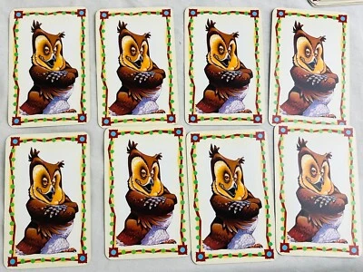 Owl Cards X8 Playing Piece Spares For Snorta Board Game Mattel - Image 1 of 2