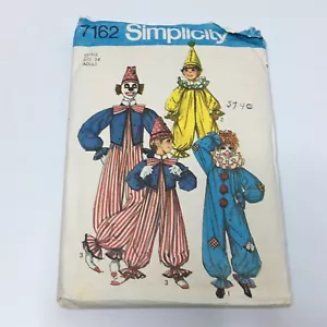 Adult Clown Costume Size Small 34 CUT Sewing Pattern s7162 - Picture 1 of 2