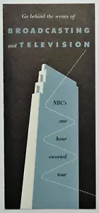Vintage NBC Studio Tours Radio City Souvenir 3 fold brochure Mid 50's Mint - Picture 1 of 2