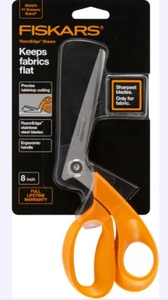 FISKARS 8" RazorEdge Shears Precise Tabletop Cutting Fabric Sewing Quilting - Picture 1 of 3