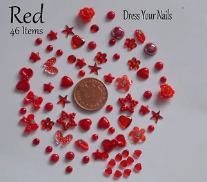 Rot 3D Nail Art Set, Basteln Karten basteln Hochzeit Deko Scrapbooking R023 - Bild 1 von 1