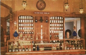 Postal de Disneyland de la farmacia Upjohn del siglo XIX contador de recetas - Imagen 1 de 2