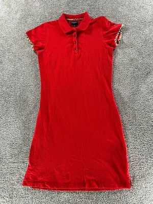 Burberry Golf Shirt Dress Womens Small Red Cotton - Image 1 of 4