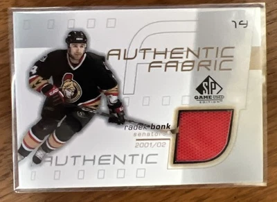 RADEK BONK 2001-02 SP GAME USED EDITION AUTHENTIC FABRIC WORN JERSEY PATCH RELIC - Image 1 of 2