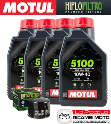 Kit Tagliando 4 OLIO [MOTUL] 5100 10w40 + FILTRO Bmw K 1300 R 2009 2010 2011 Foto 1 de 4