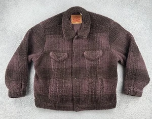 Levi Strauss & Co Vintage Fit XL Purple Deep Pile Fleece Type III Style Jacket - Picture 1 of 19