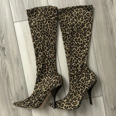 Bota De Colección Años 90 Martínez Valero Estampado Guepardo Punta Tacón de Aguja 9.5 LEER Foto 1 de 4