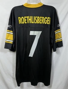 Camiseta de fútbol americano grande para adultos Ben Roethlisberger 7 Pittsburgh Steelers Reebok NFL - Imagen 1 de 12