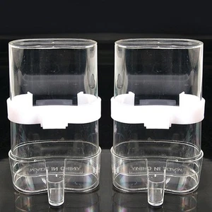 2 Pcs Water Drinker Drinking Fountain For Small Birds Brand New Convenient - Photo 1/12