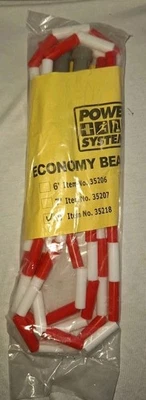 Power Systems Economy corda de salto com miçangas, vermelho e branco, 8' nº 35218 nunca aberto - Imagem 1 de 4