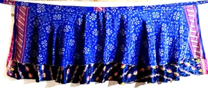 Mini gonne lunghe 21" vintage Sari Magic Wrap gonne multicolore bohemien hippie - Foto 1 di 7