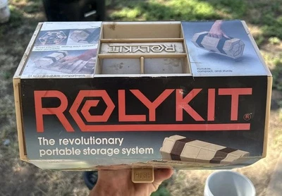 Vintage ROLYKIT Organizer Roll Up Case Arts Crafts Fishing Sewing Jewelry Roll - Image 1 of 4