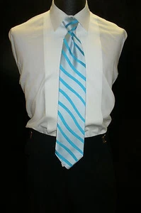 Corbata USADA Pretied - Rayas Turquesas SN820 - Imagen 1 de 1