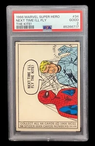 1966 marvel super heroes #34 spider-man rc; fly kite rookie PSA 2 (CENTERED) - Picture 1 of 3