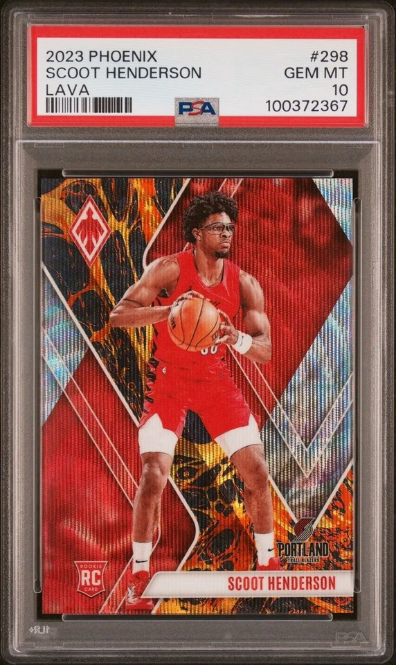 POP 2 ‼️ PSA 10 2023 Panini Phoenix #298 Scoot Henderson Lava /75 (RC) 100372367 - Image 1 of 2