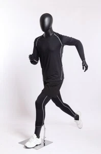 abstrakt schwarz matt Schaufensterpuppe Männlich PM-O-8 Laufend Sportlich Neu - Bild 1 von 12