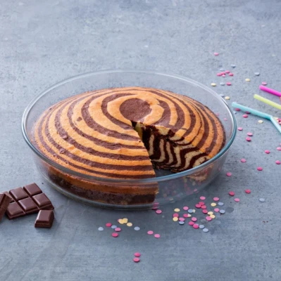 Teglia Ruoto Microonde Pyrex cm 26 Forno Vetro da Fuoco Pirex Cucina Torta Forno - Immagine 1 di 4