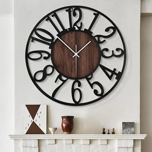 Large Wall Clocks for Living Room,Silent,Non Ticking,Battery Operated Oversized - Picture 1 of 9