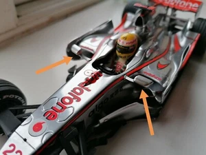1:18 scale Replacement Mirrors Mclaren MP4-22/3 Lewis Hamilton 2008 spare parts - Picture 1 of 8