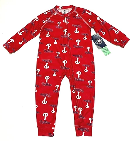 Philadelphia Phillies Red Logo Blanket Sleeper Pajamas MLB Baseball New Toddler Cover