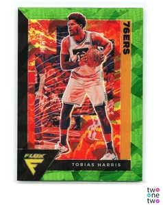 TOBIAS HARRIS 2020-21 Panini Flux GREEN CRACKED ICE PRIZM #135 Fanatics