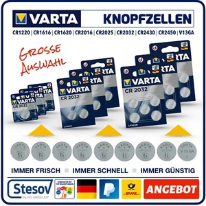 Varta 1,5-3V z.B. CR1620 CR2025 CR2032 CR2430 CR2450 LR44 und weitere Batterien - Picture 1 of 70