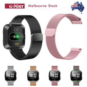 Fitbit Versa 2 & 1 Lite Band Metal Stainless Steel Milanese Wristband Loop Strap - Picture 1 of 10