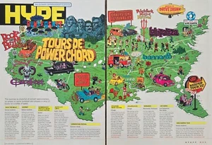 2007 - 2 PAGE PRINT AD - THE 2007 SUMMER ROCK  CONCERT ROAD MAP AD - OZZFEST - Picture 1 of 1