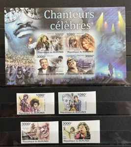 Marley / Jagger / McCartney/ Hendrix / Charles / Turner - Imperf. - MNH** F103 - Picture 1 of 1