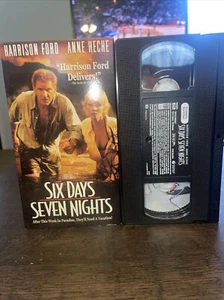 Six Days Seven Nights 1998 VHS with Harrison Ford Anne Heche David Schwimmer - Picture 1 of 5