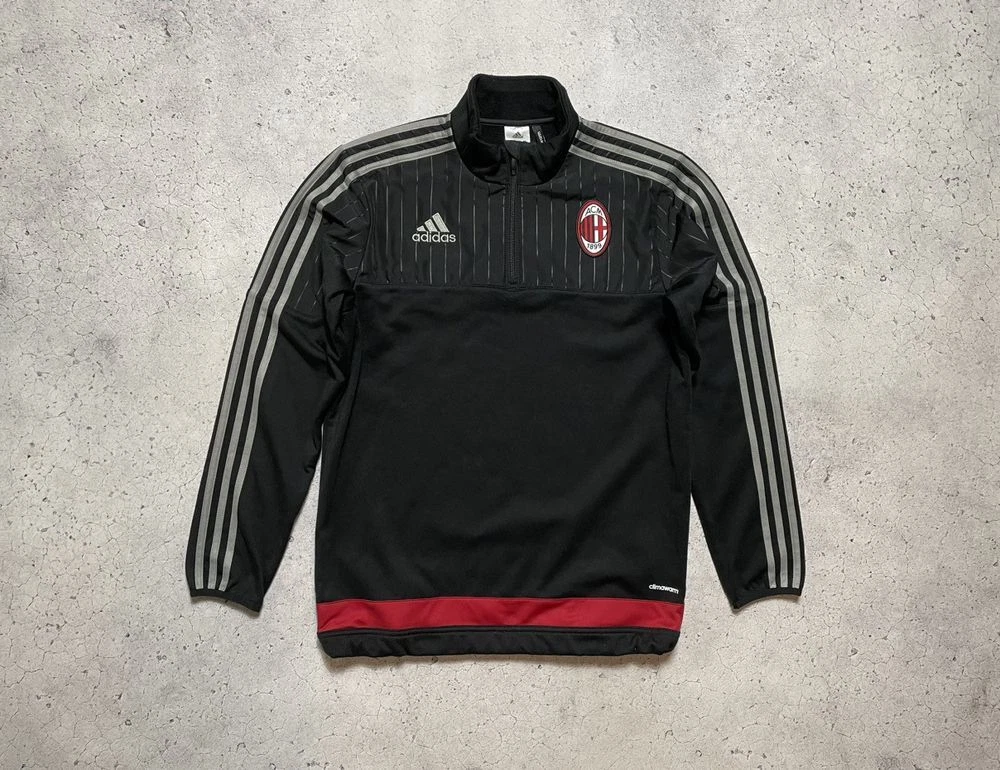 Vintage Adidas AC Milan Blokecore Football Sweatshirt Y2K | eBay